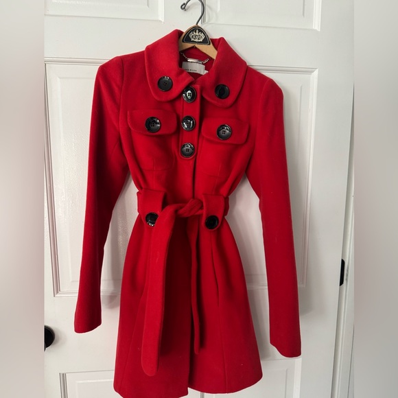 Karen Millen Vibrant Red wool cashmere coat - Picture 3 of 7